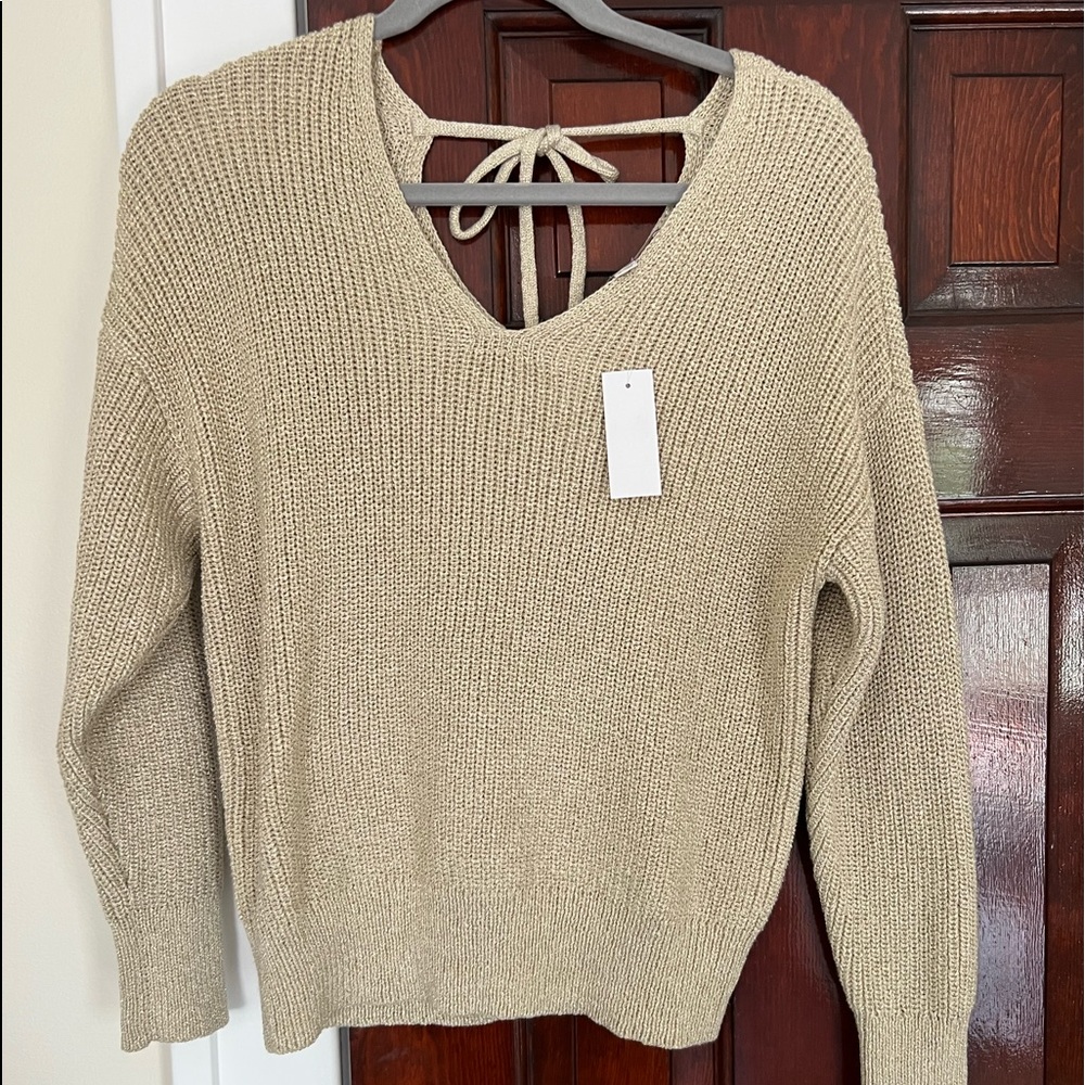 NWT Loft Gold Sparkle Sweater